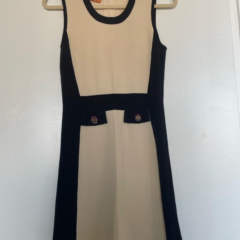 Tory Burch Navy blue and Off White Dress